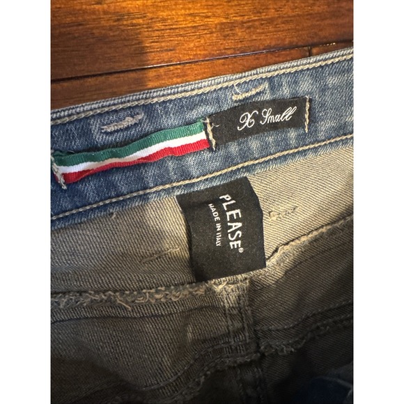 PLEASE Italy Women's Light Wash Skinny Slim Jeans Stretch Denim – XS Button Fly - Picture 3 of 10